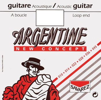 Image de JEU CORDES Guitare JAZZ Acoustique SAVAREZ Argentine Boucle Light .010-.045