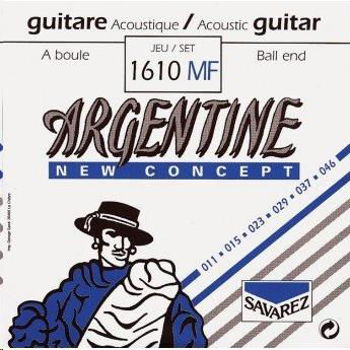 Image de JEU CORDES Guitare JAZZ Acoustique SAVAREZ Argentine Boule 1610 .010-.045