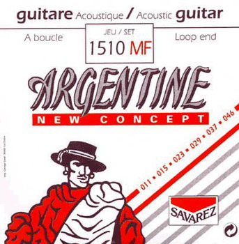 Image de JEU CORDES Guitare JAZZ Acoustique SAVAREZ Argentine Boucle 1510MF .011-.046