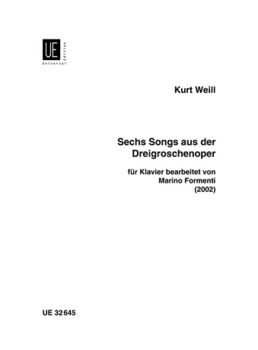 Image de WEILL KURT 6 SONGS DREIGROSCHENOP Piano
