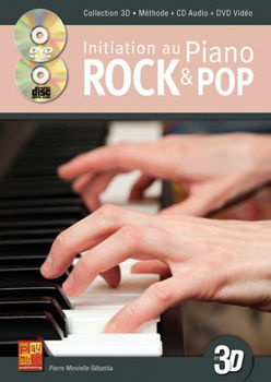 Image de MINVIELLE INITIATION PIANO ROCK & POP COLLECTION 3D Livre +CD +DVD gratuits