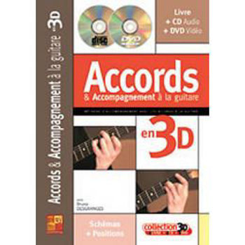 Image de ACCORDS ET ACCOMPAGNEMENT A LA GUITARE EN3D DESGRANGES B. +CD+DVD Gratuits