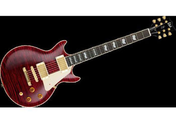 Image de Guitare Electrique LTD by ESP KIRK HAMMET Modele limité Rouge transparent flammé EMG D/