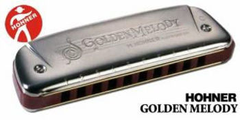 Image de Harmonica HOHNER PROGRESSIVE GOLDEN MELODY 10 Trous Sommier Plastique 542/60 EN D