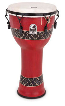 Image de DJEMBE 12" TOCA Synergie Freestyle ACCORDABLE SFDMX-12RP BALI RED