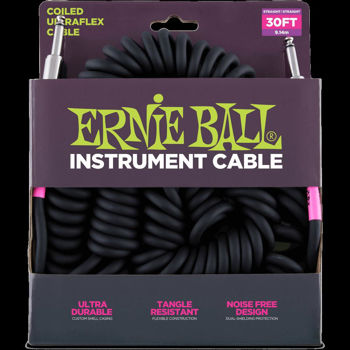 Image de Cable Instrument 09m JK Droit / JK Coudé SPIRALE ULTRAFLEX Noir