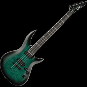 Image de Guitare Electrique LTD by ESP Serie H Modèle 1000 H3-1000FM Black Turquoise Burst