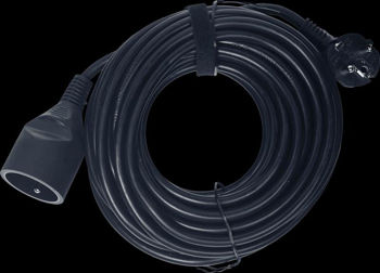 Image de Cable de Rallonge SECTEUR 10M NOIR 3 x 1,5 mm², cuivre nu