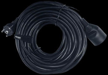 Image de Cable de Rallonge SECTEUR 20M NOIR 3 x 1,5 mm², cuivre nu