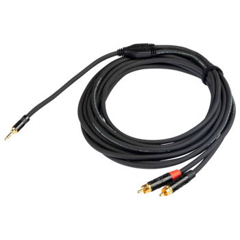 Image de Cable Audio 1plug ml (0.20cm) 2 RCA ml 01.5m