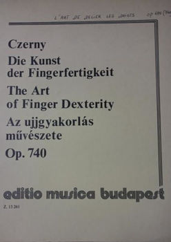 Image de CZERNY ART OF FINGER DEXTERITY Exercice Piano OP740