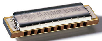 Picture of Harmonica HOHNER MARINE BAND 10 Trous MI Bois de Poirier