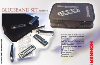 Picture of Harmonica HOHNER BLUESBAND TROUSSE 7 Harmonicas