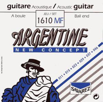 Image de JEU CORDES Guitare JAZZ Acoustique SAVAREZ Argentine Boule 1610MF .011-.046