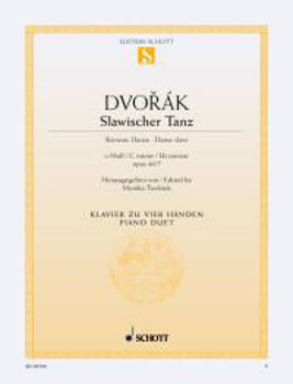 Image de DVORAK DANSES SLAVES OP46/7 Schott Ut mineur Piano 4mains