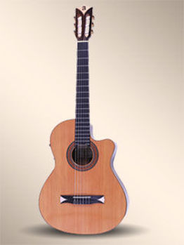 Image de Guitare Classique Electro acoustique ALHAMBRA Crossover CS-1 CW E1 +Housse 25mm