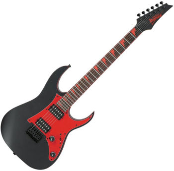 Image de Guitare Electrique IBANEZ Serie Gio RG GRG131DX-BKF Black Flat, HH 10-46