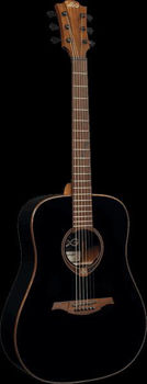 Image de Guitare Folk Acoustique LAG Tramontane T118D-BLK noire Cèdre Massif