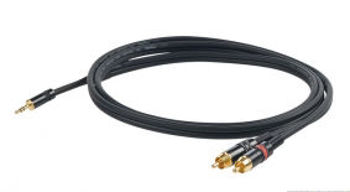 Image de Cable Audio 2Rca ml /1plug Male 3.5 ST 1.5M