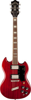 Image de Guitare Electrique GUILD POLARA DELUXE Cherry Red forme SG +Etui
