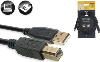 Image de Cable informatique USB 2.0, 5m ,Série N - USB A mâle / USB B mâle