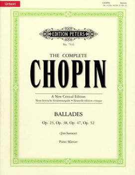 Image de CHOPIN BALLADES OP23/38/47/52 PIANO EDITION PETERS