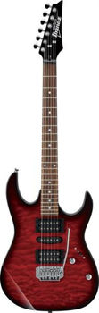 Image de Guitare Electrique IBANEZ Serie GIO GRX70QA Transparent Red Burst, HSH, 09-42