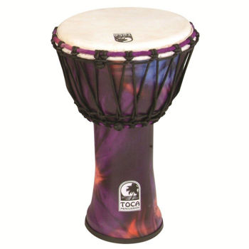Picture of DJEMBE 07" TOCA Synergie Freestyle Rope WOODSTOCK PURPLE SFDJ-7WP