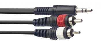 Image de Cable Audio 2Rca ml /1plug Male 3.5 ST 06M