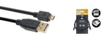 Image de Cable informatique USB 2.0, Série N 1,5m - micro USB A mâle / USB A mâle