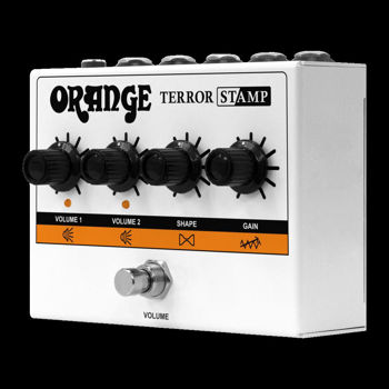 Image de Tete Amplificateur Guitare Electrique Hybride ORANGE format Pédale TERROR STAMP 20 Watts