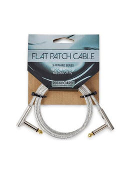 Image de Cable PATCH 0.60m ROCKBOARD Jk Coudé / Jk Coudé tete Plate Saphir