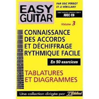 Image de METHODE EASY Guitare 3 Accords et Déchiffrage Rythmique +CDgratuit Tablature Jj Rébillard
