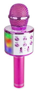Image de Micro Karaoke Bluetooth, HP, MP3 BT Eclairage LED Rose